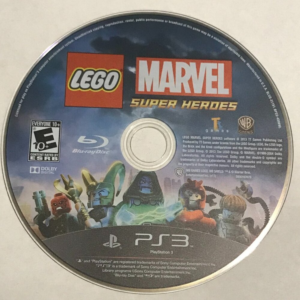 LEGO Marvel Super Heroes (Sony PlayStation 3, 2013) PS3 Black Label Tested